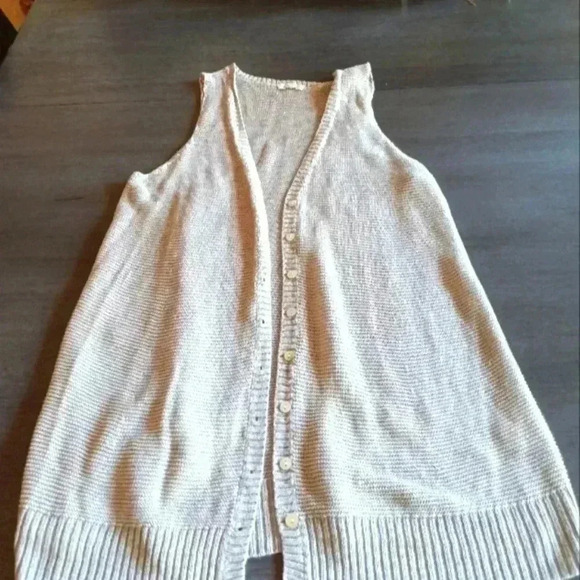 Eileen Fisher 100% Linen Sweater Vest Cardigan - Picture 1 of 4